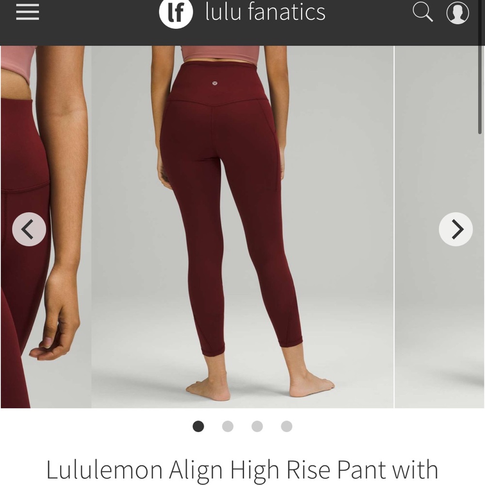 lululemon athletica Align High Rise Leggings - Deep Red